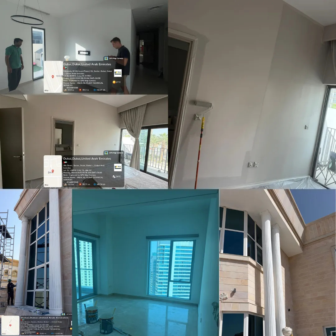 Villa, apartment and office painting projects completed across Dubai